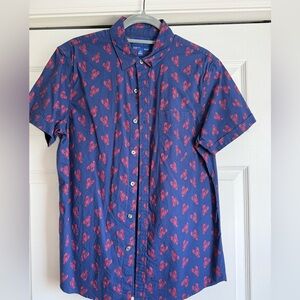 Apt. 9 Men's Navy and Red Lobster Print Shirt